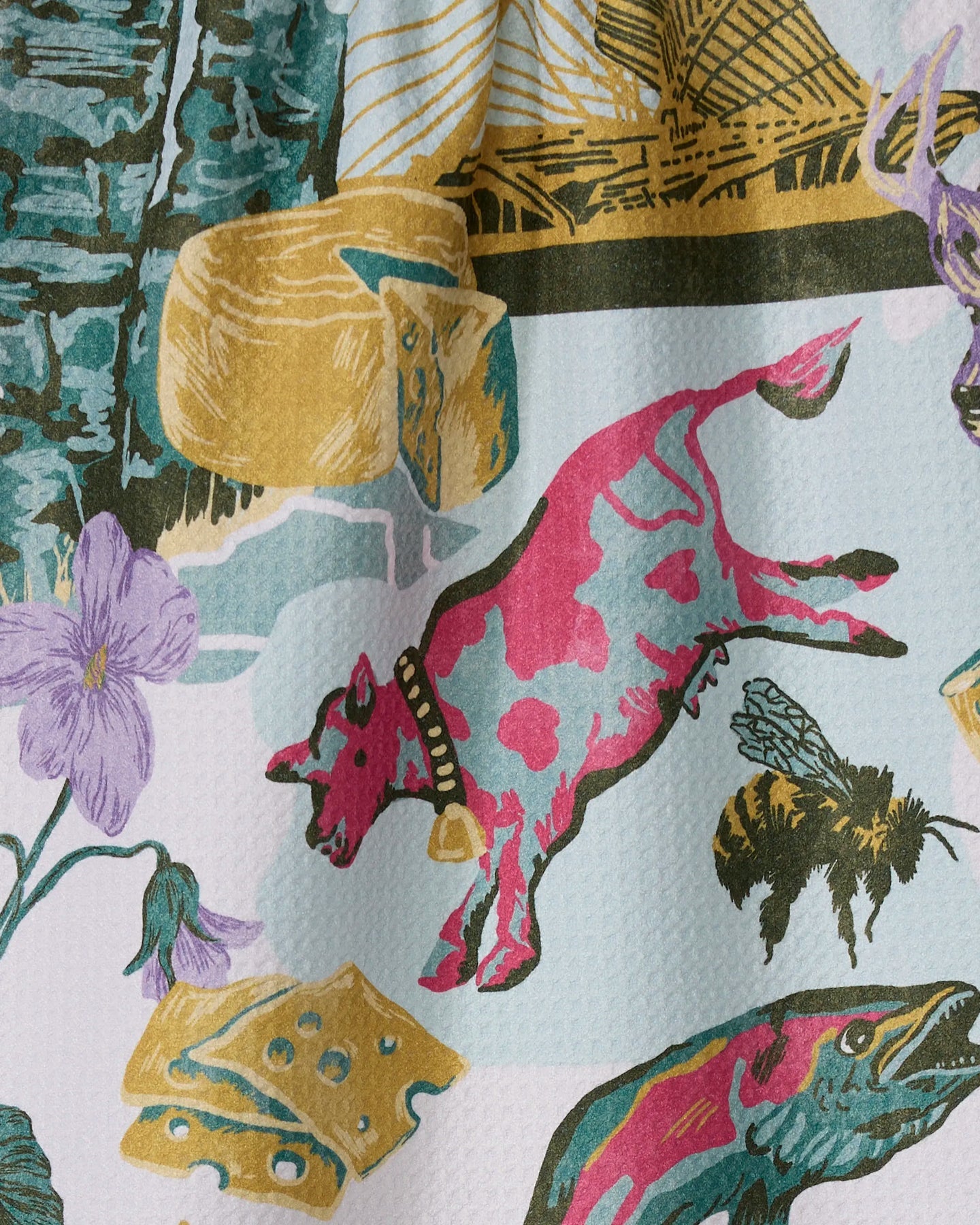 Greetings From Wisconsin Kitchen Tea Towel