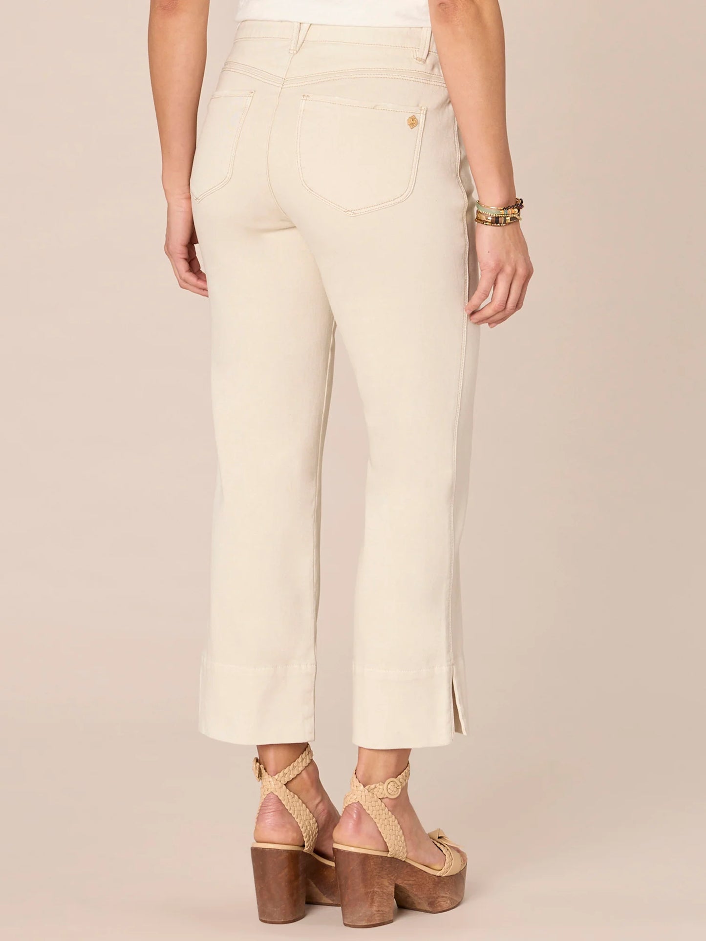 Plus size jeans-"Ab"solution comfortable Seam Slit Hem Kick Flare pant Spring-Summer JOOR - Democracy
