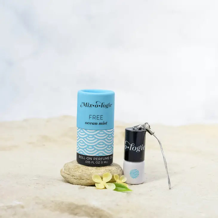 Free (Ocean Mist) Mini Roll-On Perfume Keychain (1 Ml)