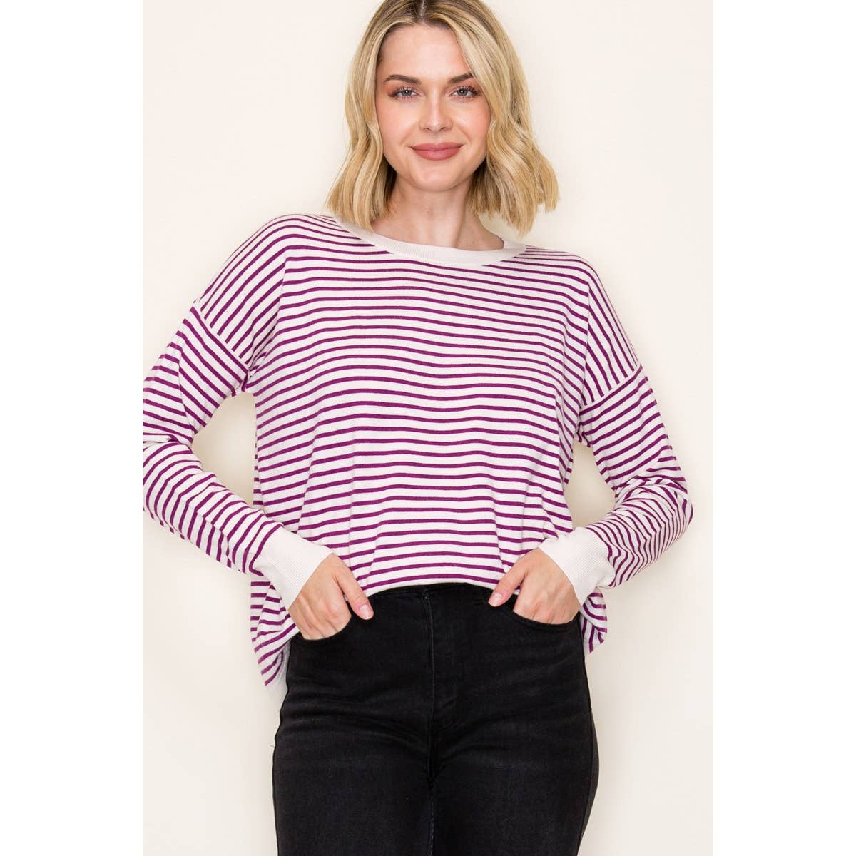 STRIPED SWEATER EVERYDAY PULLOVER STACCATO