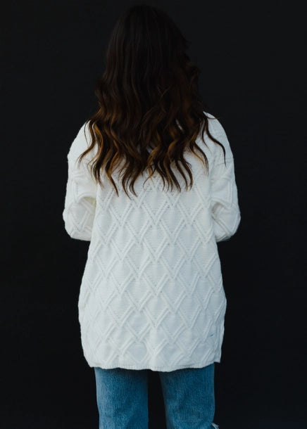 White Button Up Cardigan