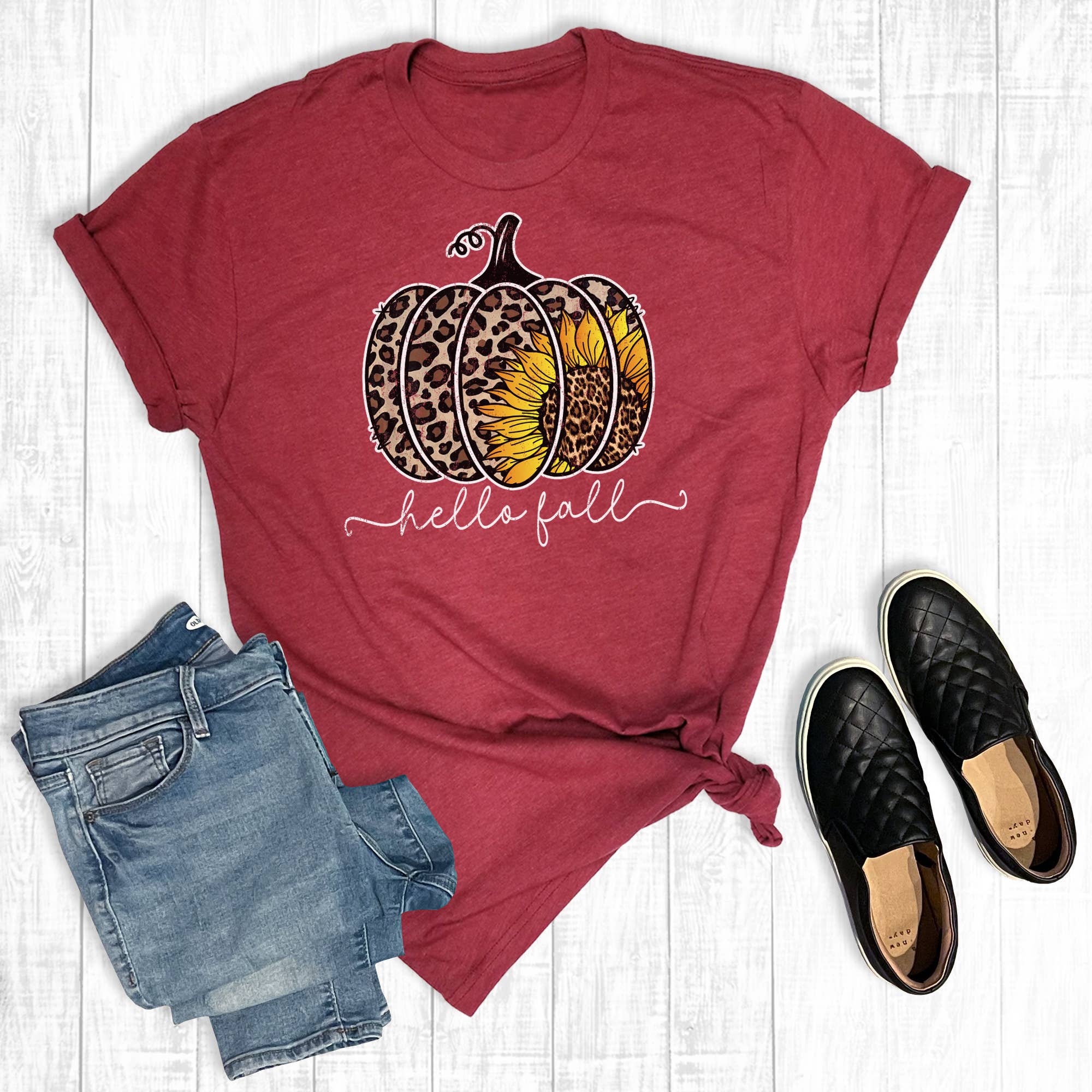 Graphic Tee Sunflower Pumpkin – Soft Fall Unisex Fit Top