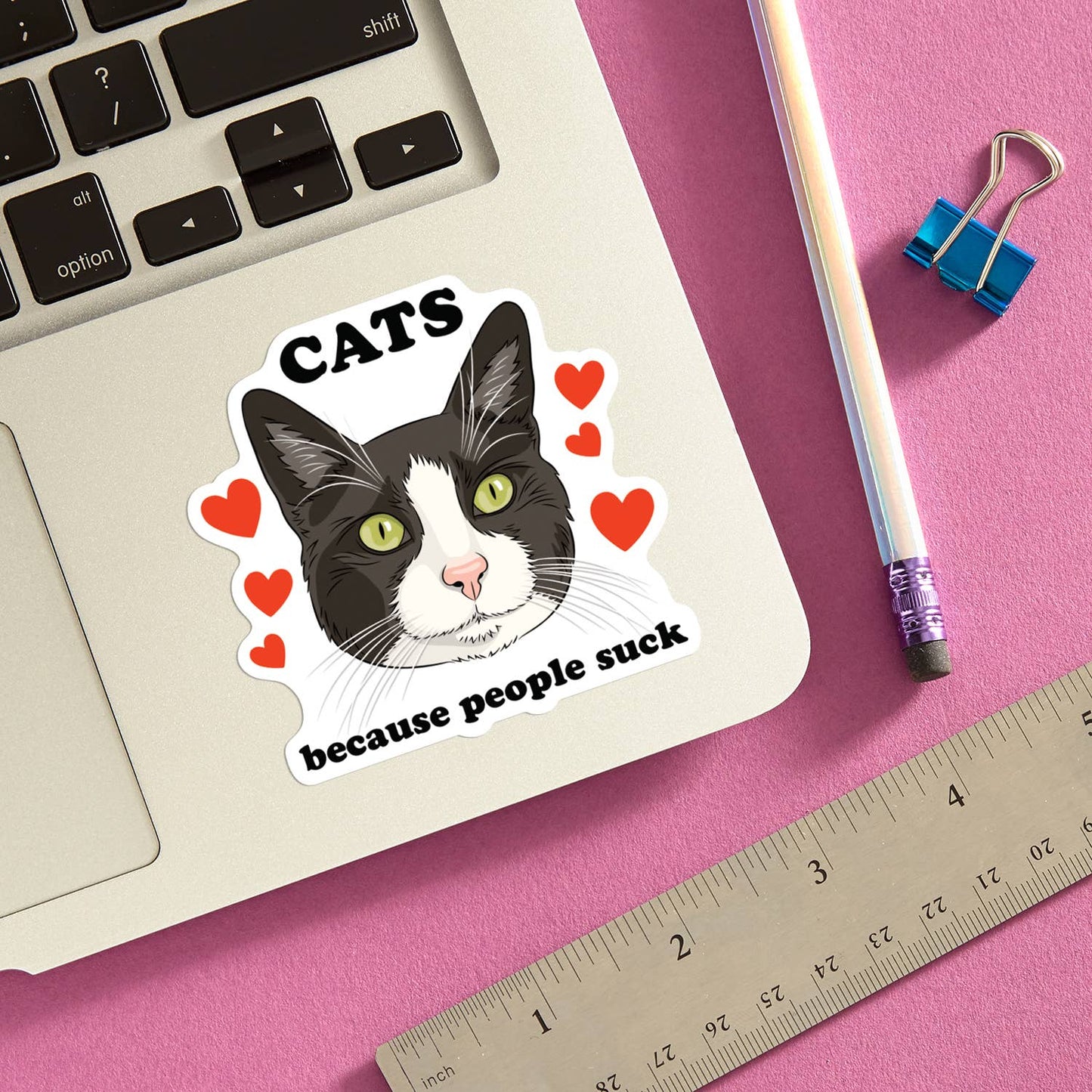 Cats Because People Suck Die Cut Sticker Core THE FOUND