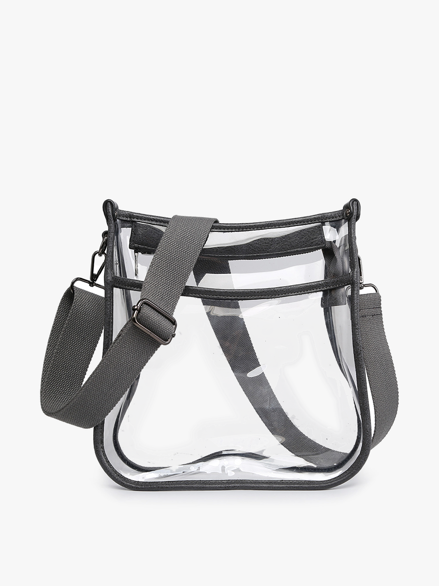 Posie Clear Crossbody w/ Vegan Leather