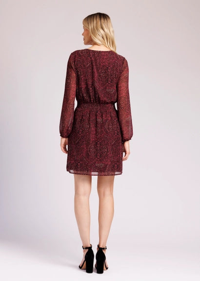 Theadora Long Sleeve V-Neck Dress