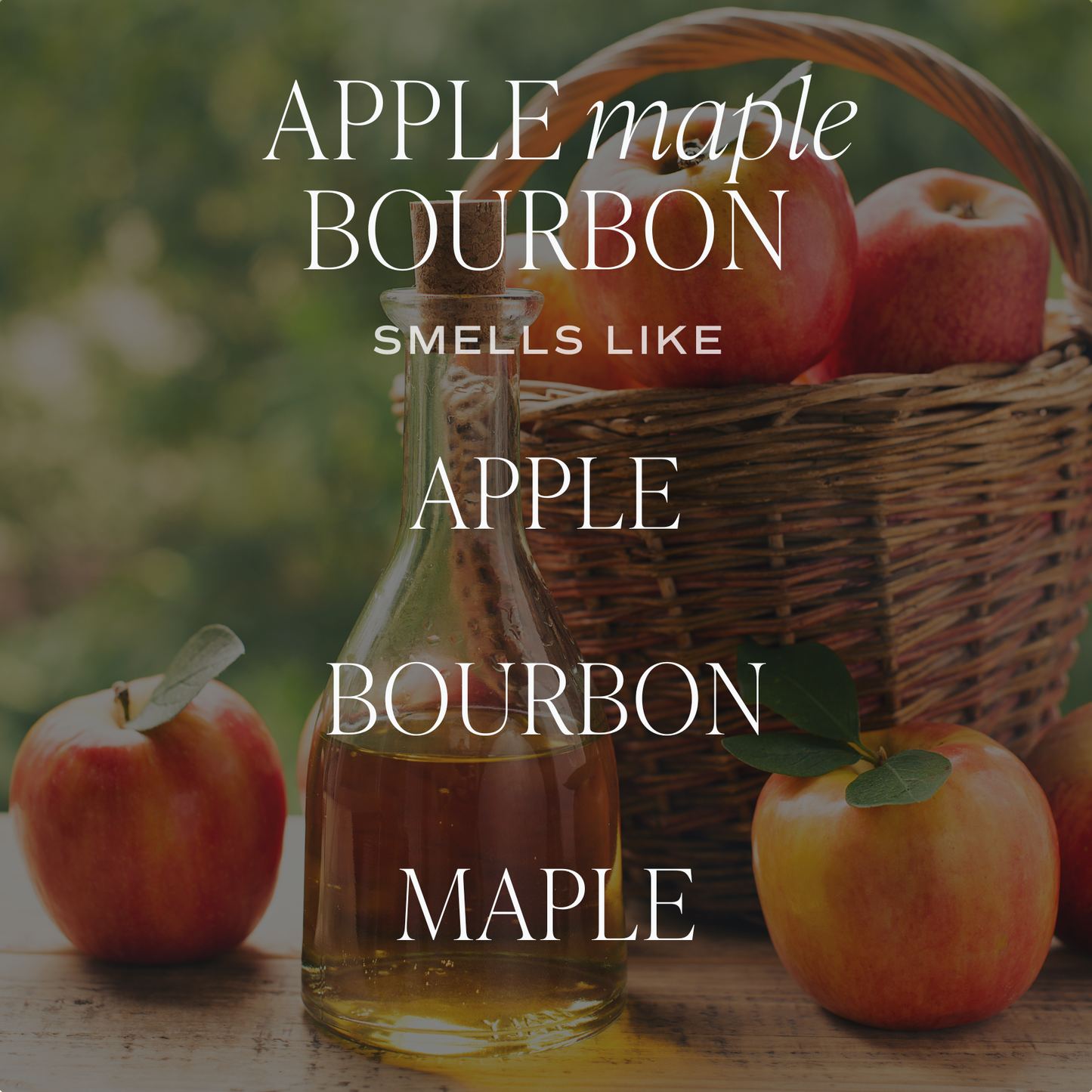 Fall Candle – Cozy Apple Maple Bourbon Soy Candle 15oz