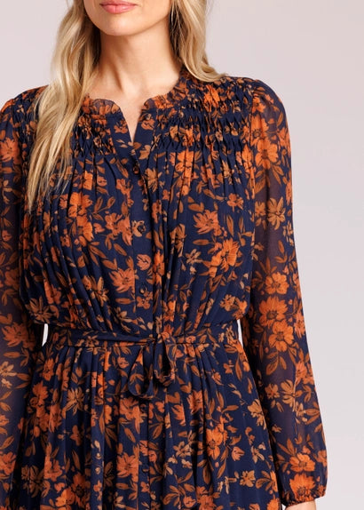 Ayleen Smocked Long Sleeve Dress