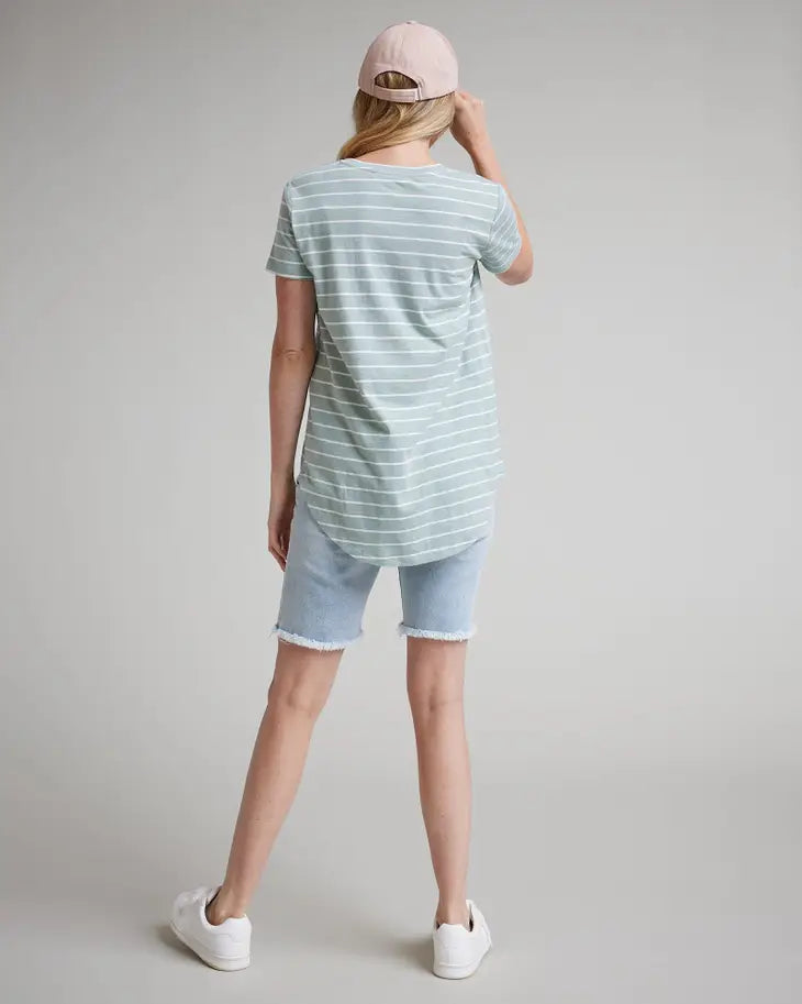 Jadeite Amber V-Neck Tee