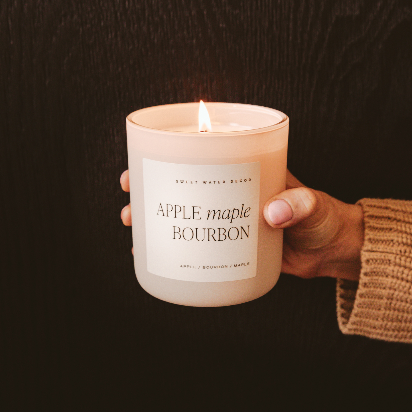 Fall Candle – Cozy Apple Maple Bourbon Soy Candle 15oz