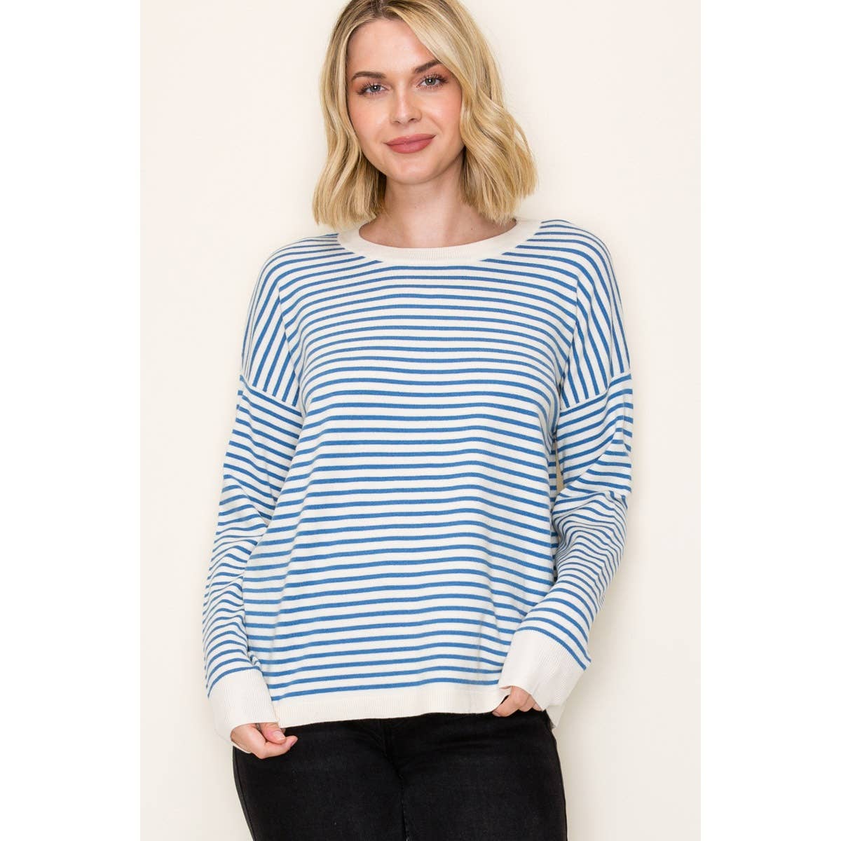 STRIPED SWEATER EVERYDAY PULLOVER STACCATO