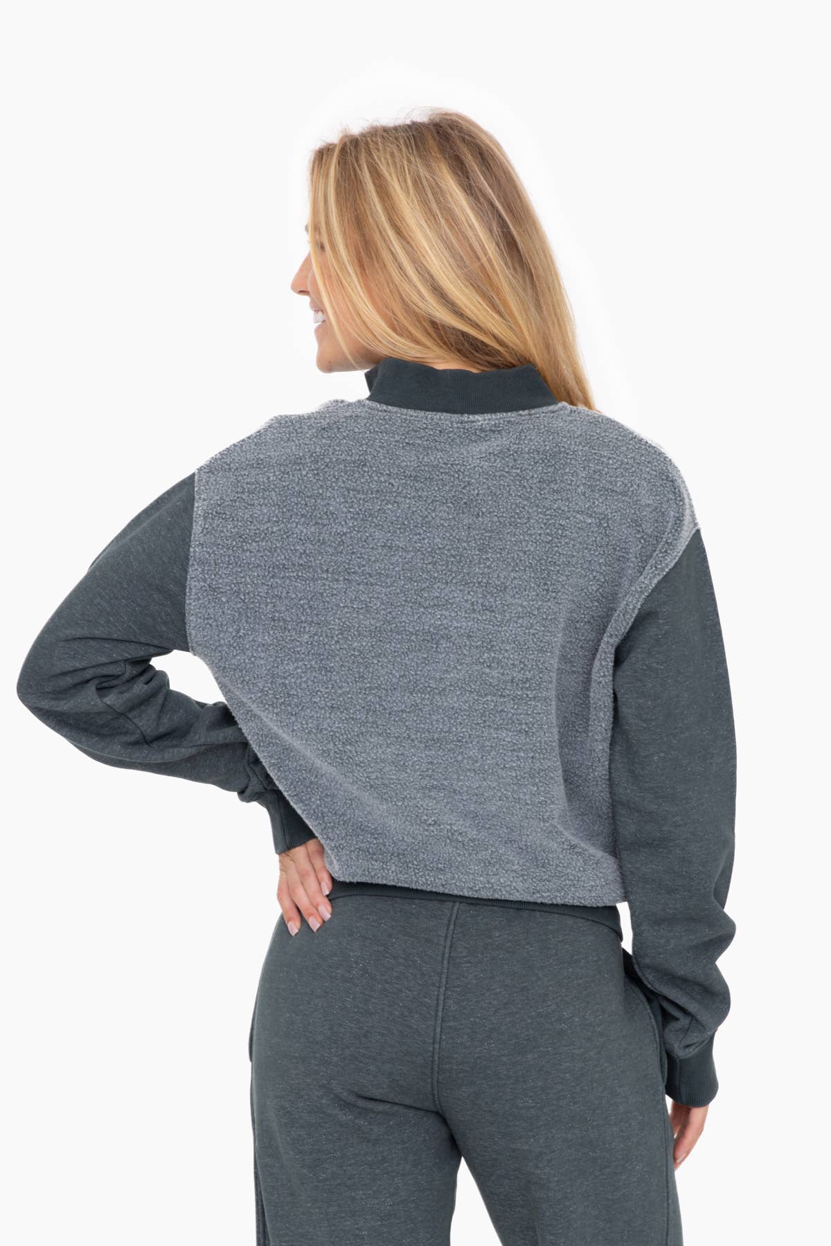 Vintage Fleece Half Zip Pullover Mono B