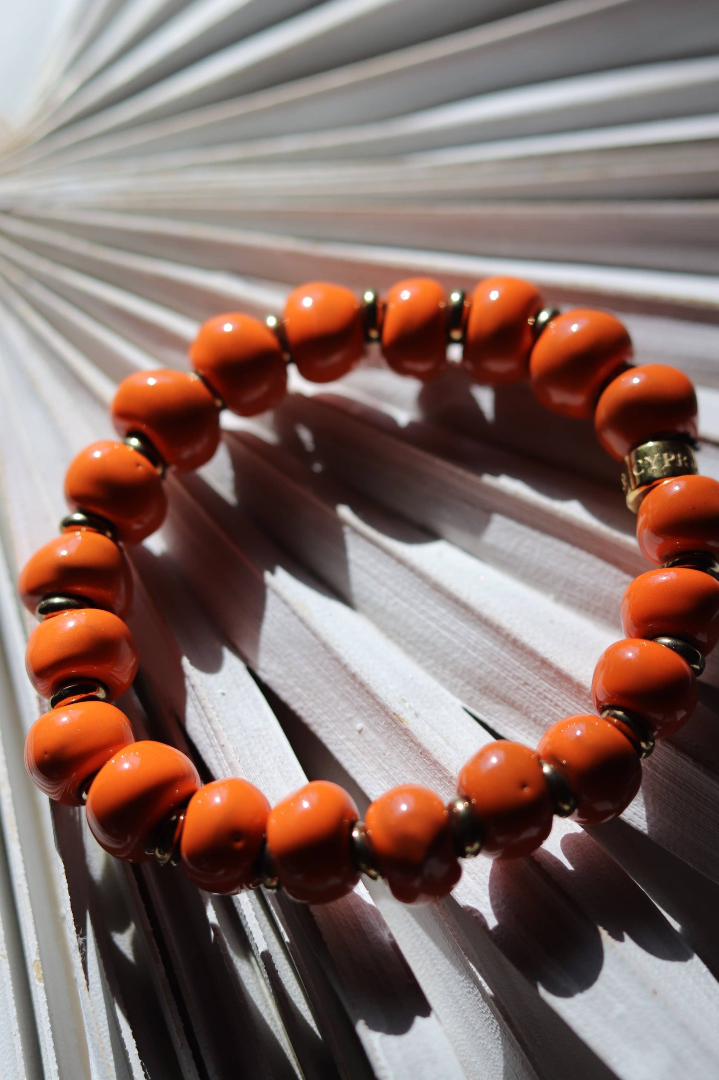 Valley Bracelet - Tangerine Spring-Summer Cedar and Cypress Designs