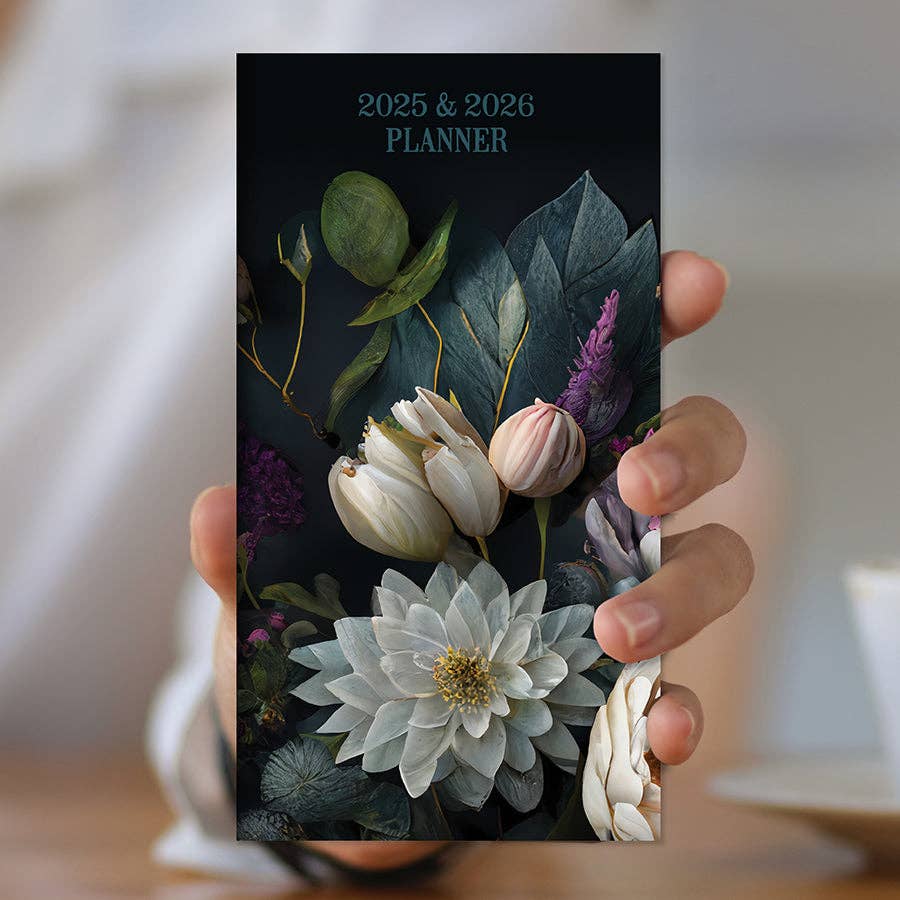 2025-2026 Dutch Flora Small Monthly Pocket Planner Core TF Publishing - Paper Goods