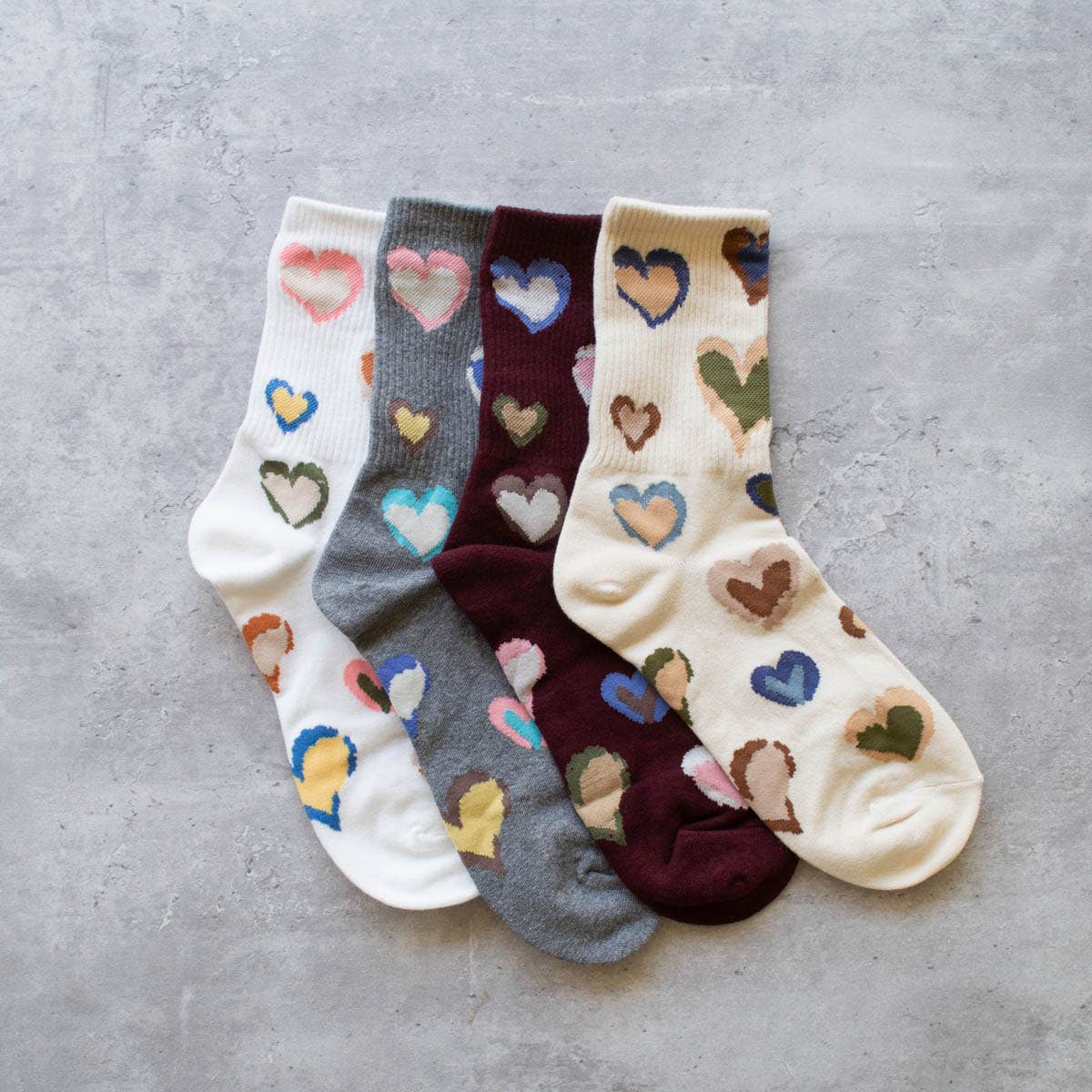 Multiple Heart Casual Socks
