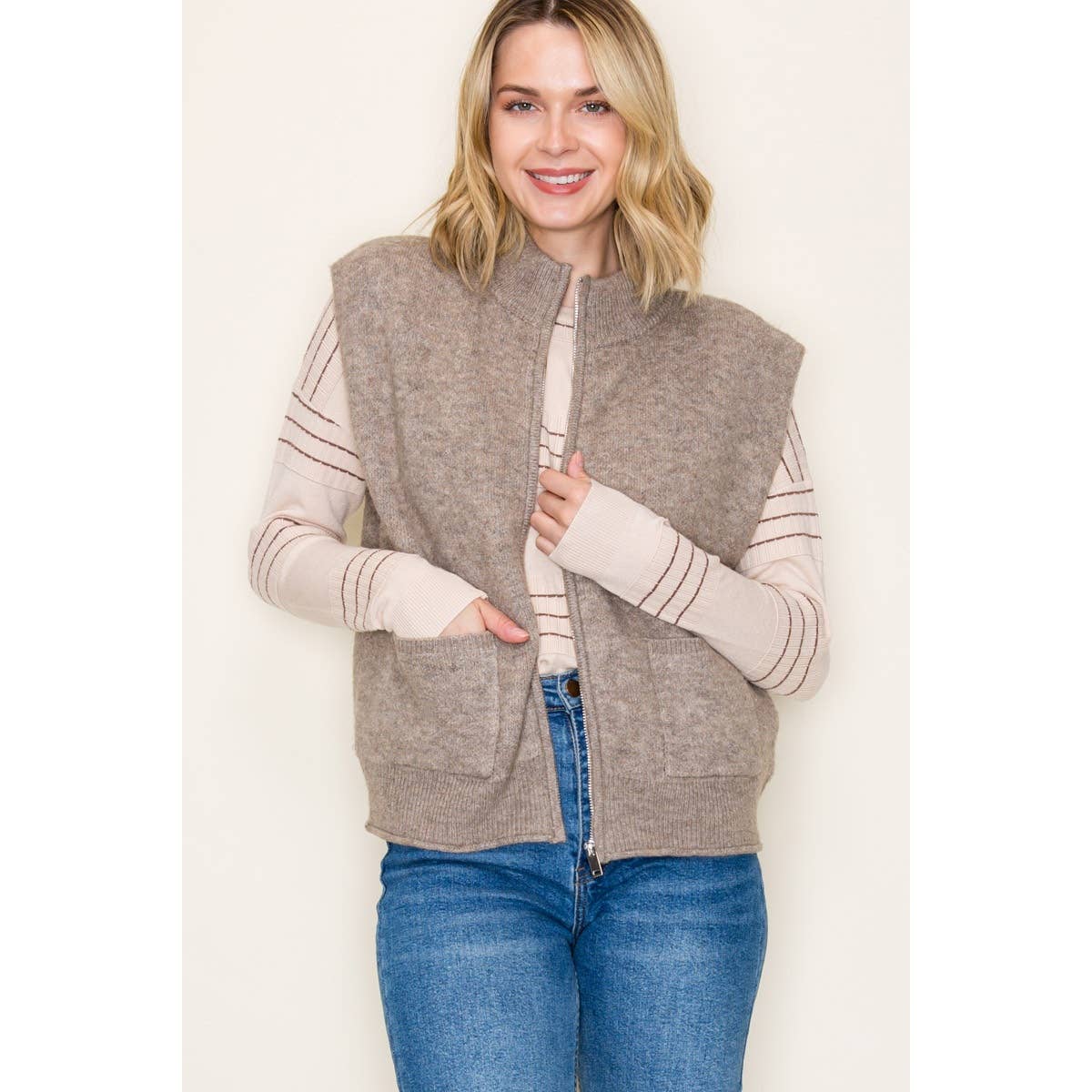 STACCATO - SWEATER VEST WITH PATCH POCKETS STACCATO