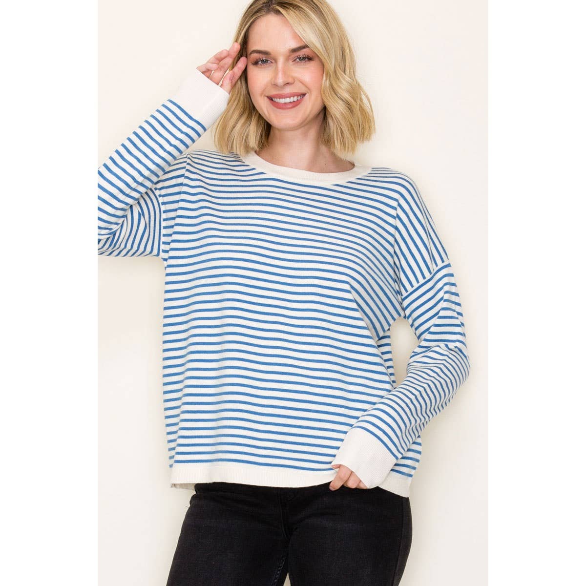 STRIPED SWEATER EVERYDAY PULLOVER STACCATO