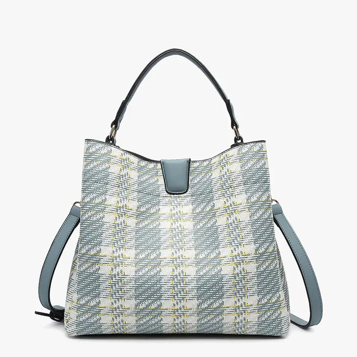 Tati Plaid Satchel w/ Inner Slip Pockets