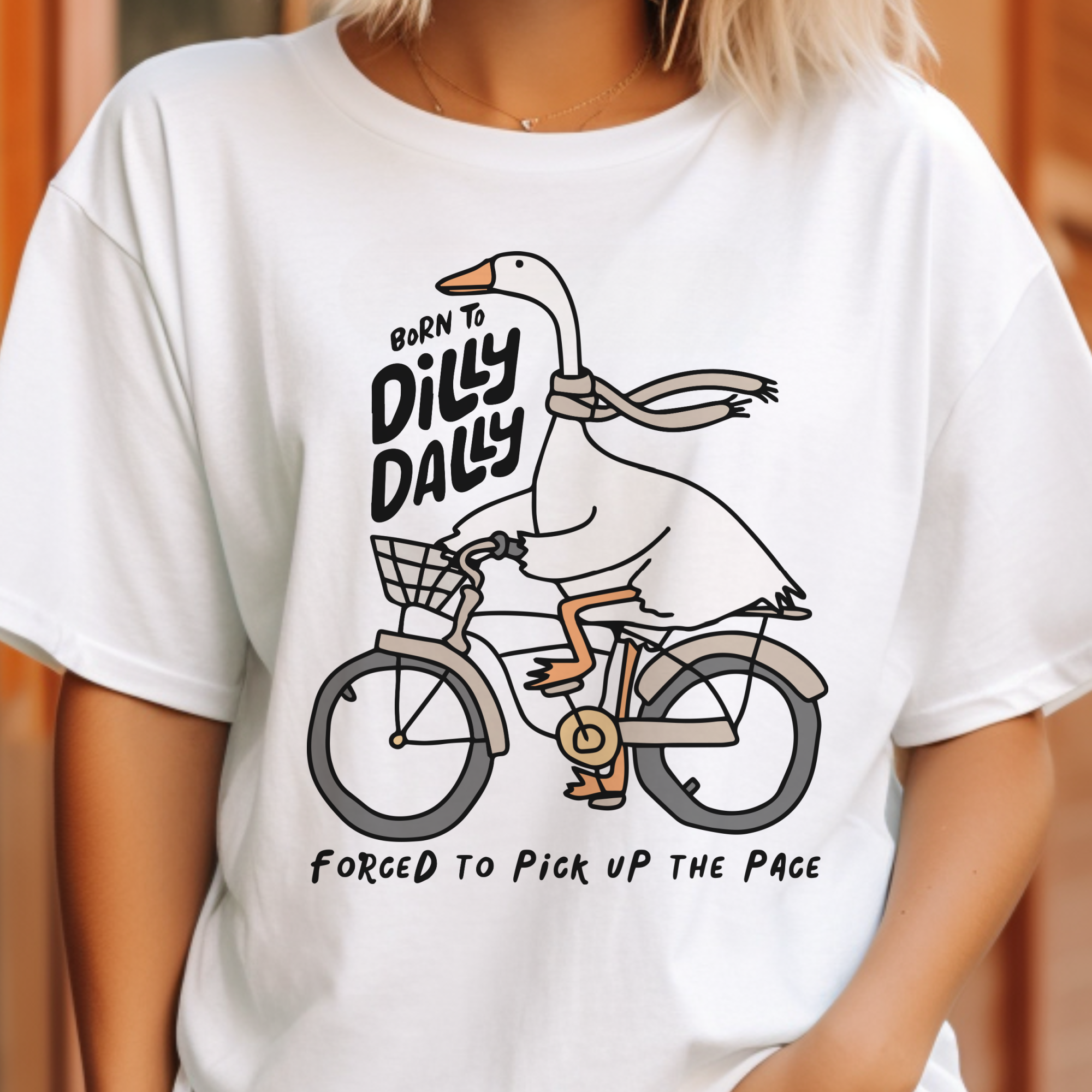 Sarcastic Graphic Tee – Dilly Dally Goose Bike Shop Tee