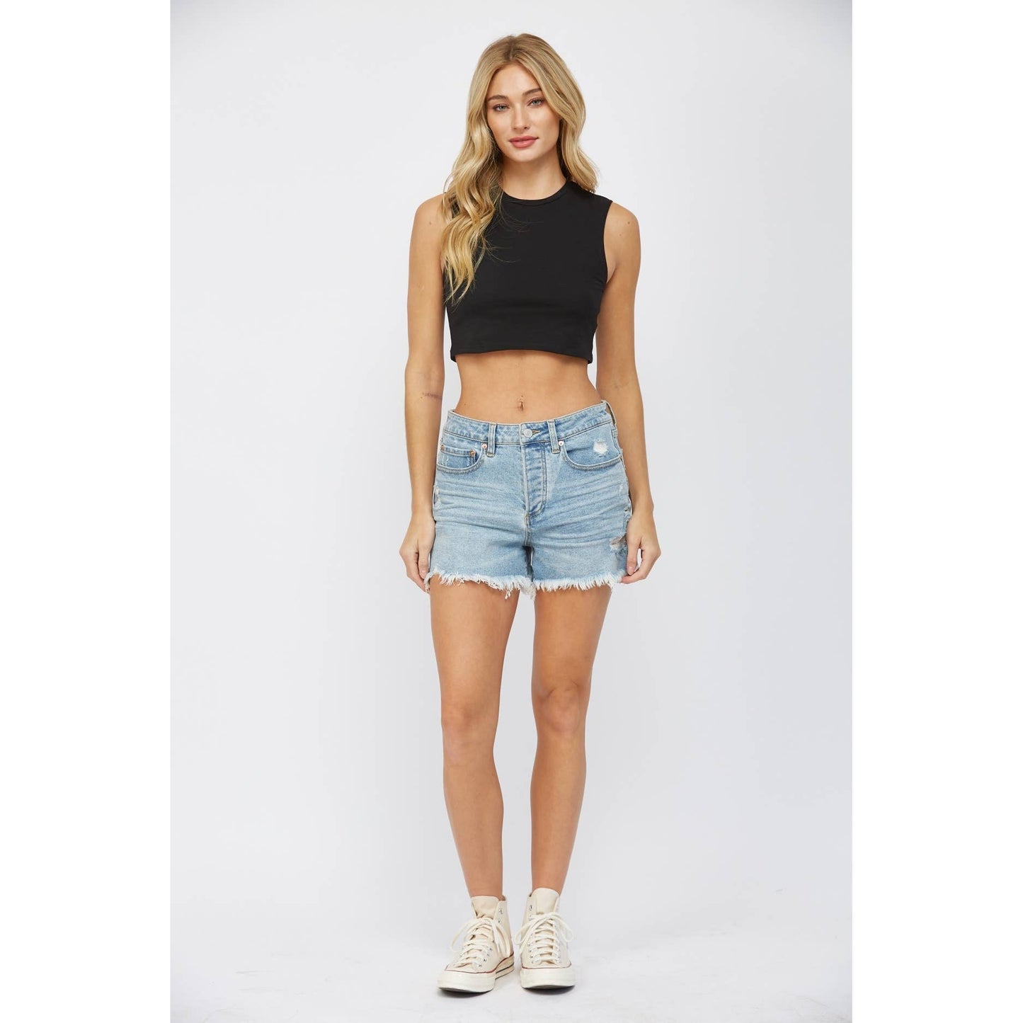 COOL BLUE 2 HIGH RISE SHORTS Mica Denim