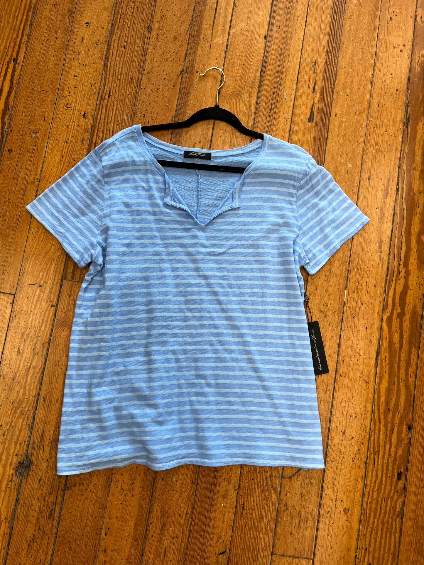 Bayside Split Neck Mariner Stripe (BLUE)