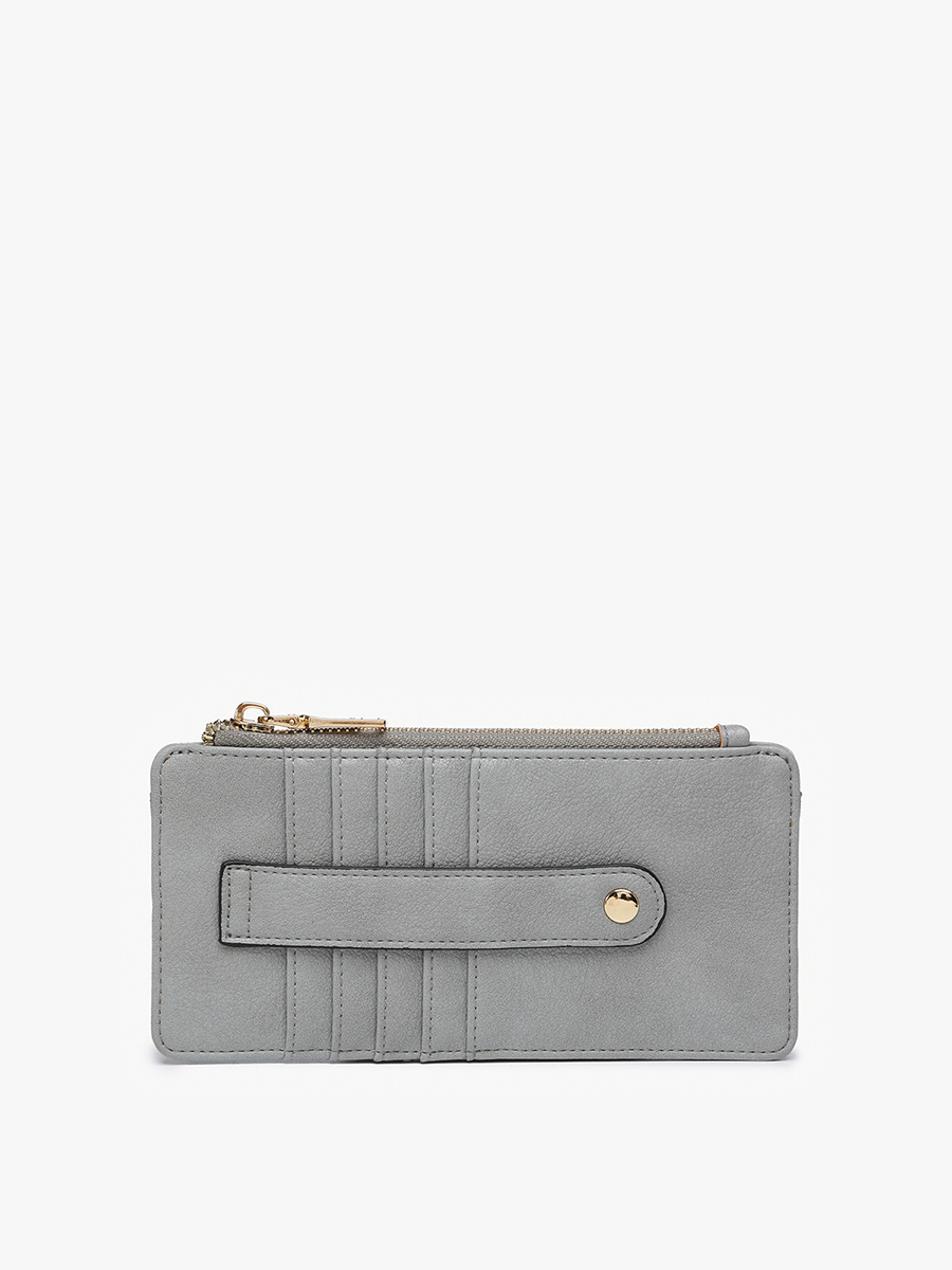Dusty Blue Saige Slim Card Holder Wallet