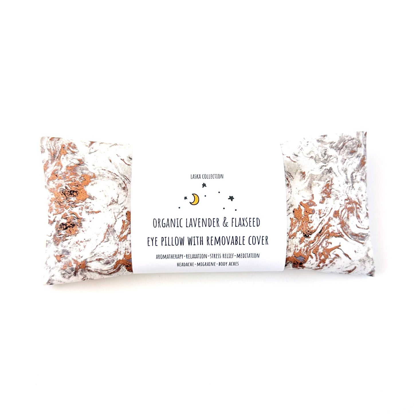 Organic Lavender Eye Pillow - Metallic Copper Pink Marble