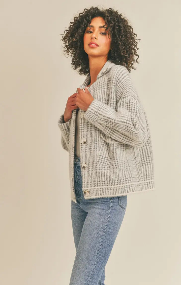Lola Plaid Sweater Jacket