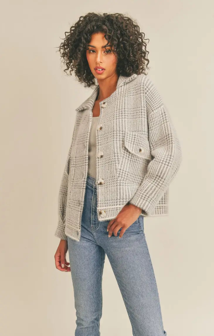 Lola Plaid Sweater Jacket