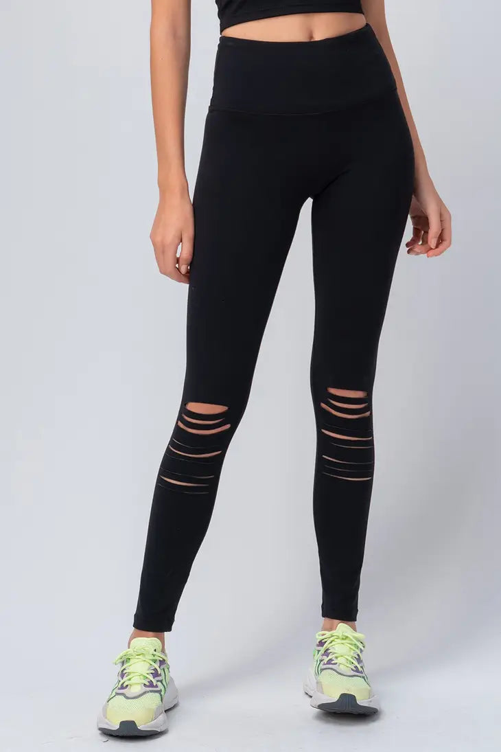 Multi Knee Cut Out Leggings