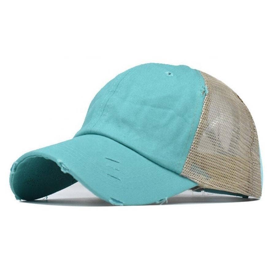 BB Distressed Ponytail Cap
