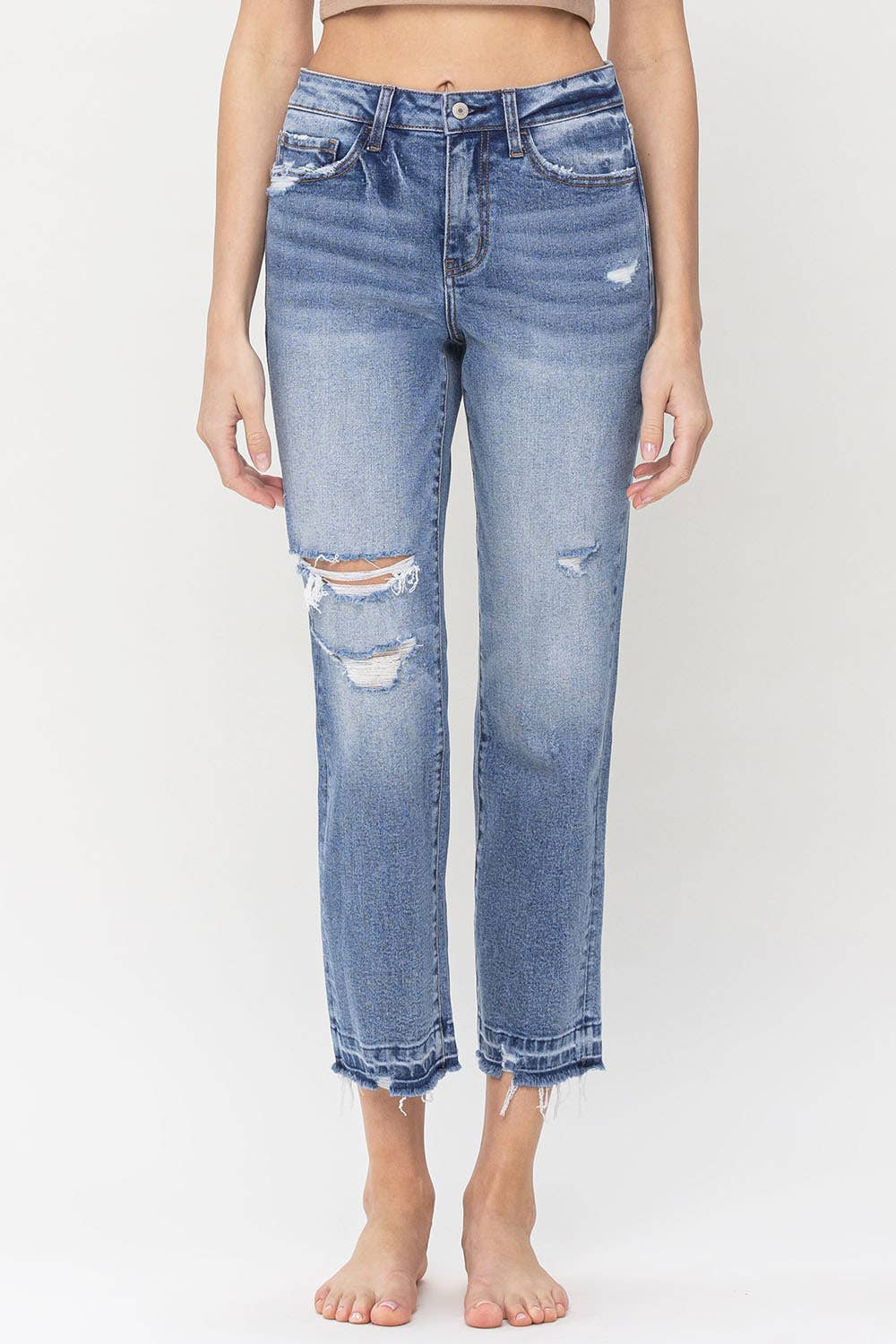 MODEST HIGH RISE CROP STRAIGHT