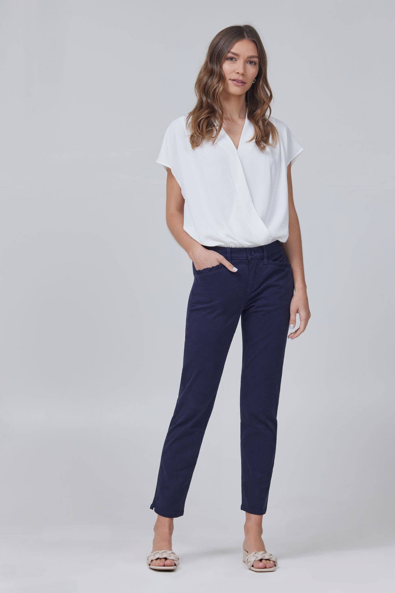 Pert Tapered Trouser w/Ruffle Pocket
