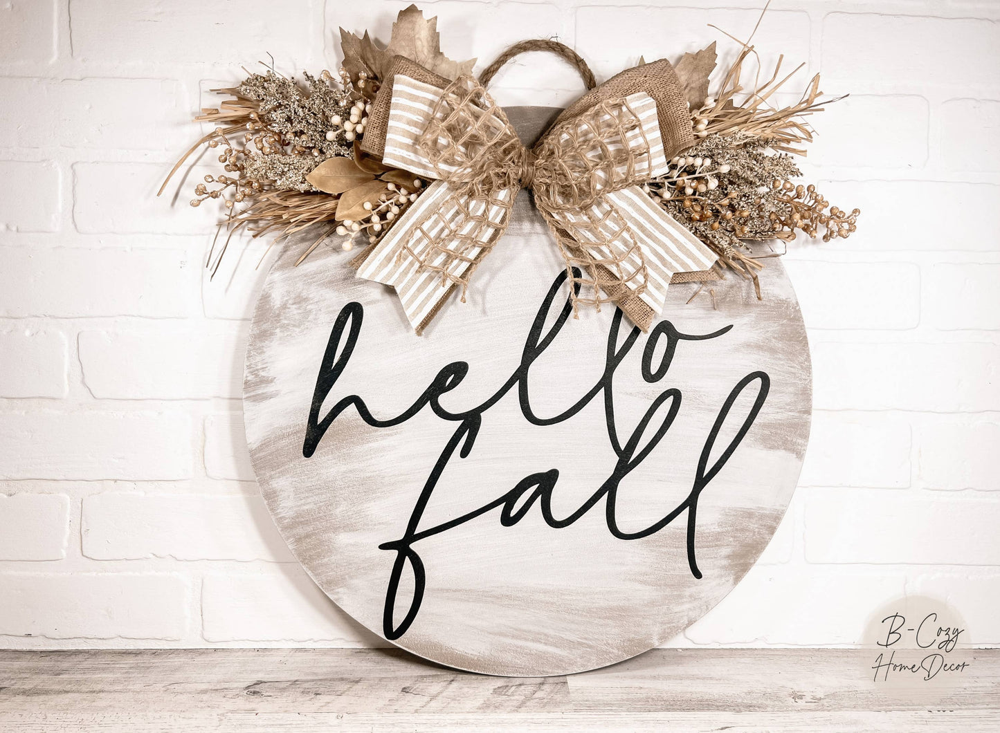 Hello Fall Door Hanger, Fall Wreath, Fall Door Decor
