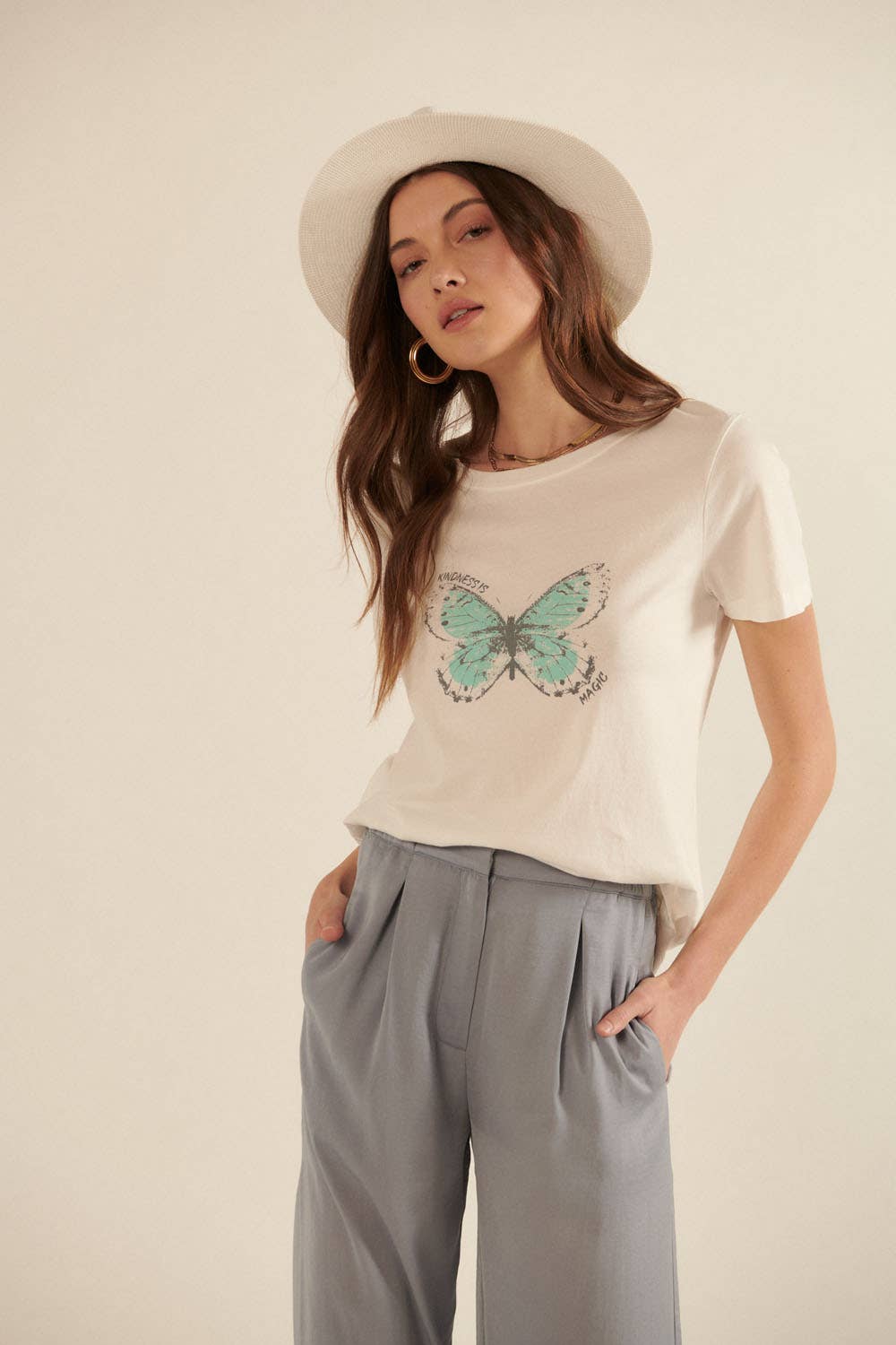 Kindness Magic Butterfly Short Sleeve Graphic Tee