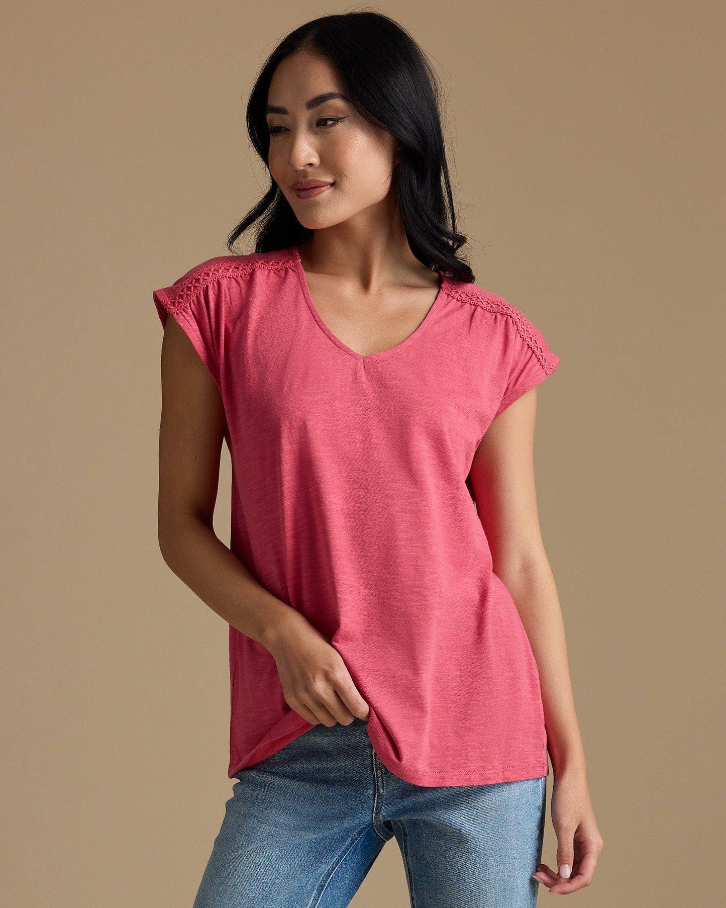 Holly Berry Norah V-Neck Top