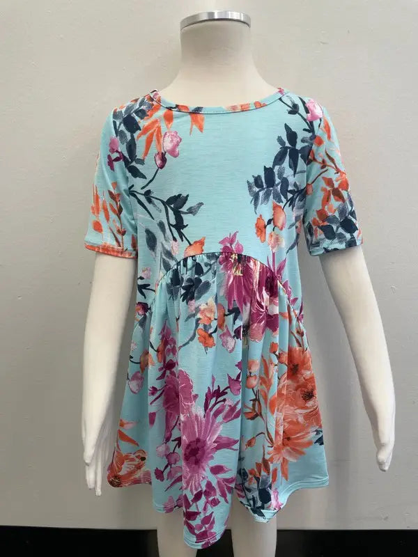KIDS SKY BLUE BABYDOLL DRESS
