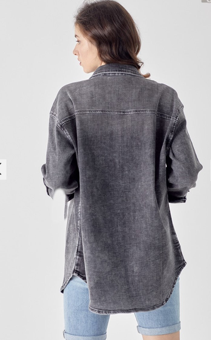 Grey Denim Shirt