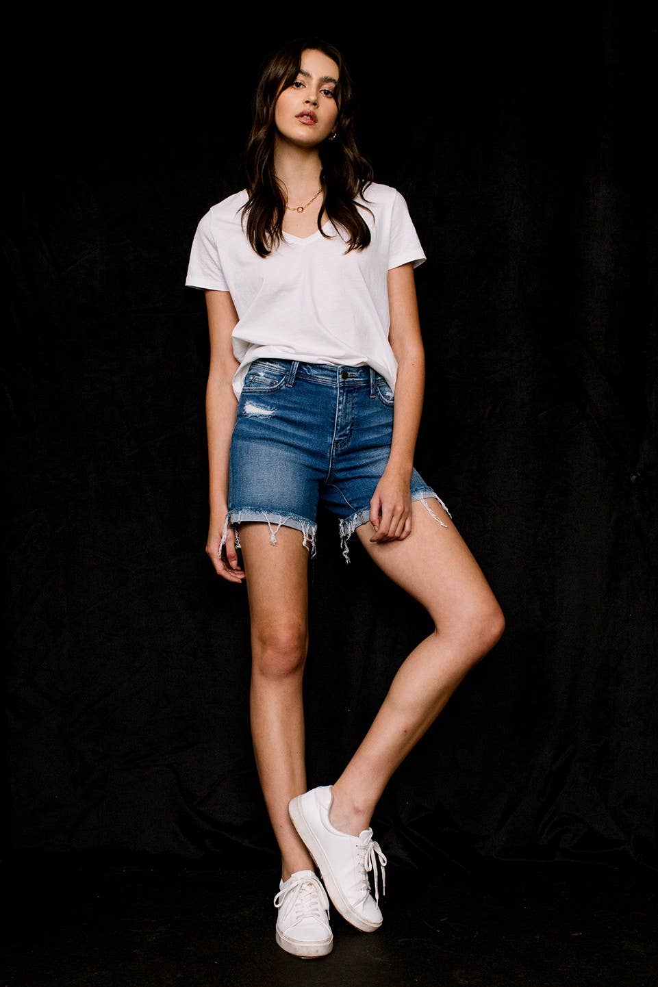 LANA - MID RISE SINGLE CUFFED BERMUDA