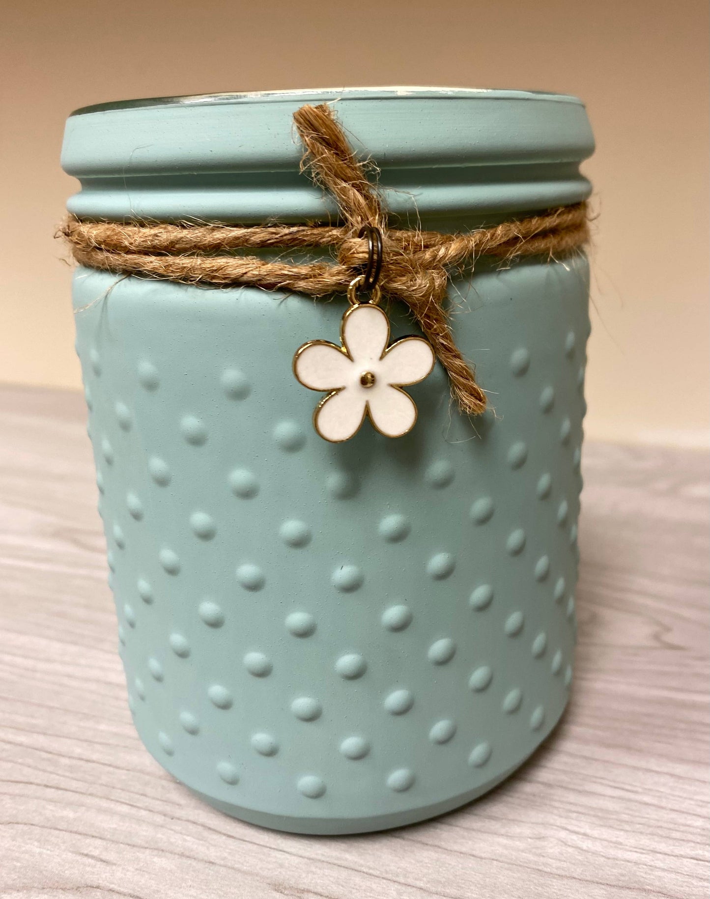 Farmhouse Blue Hobnail Candle