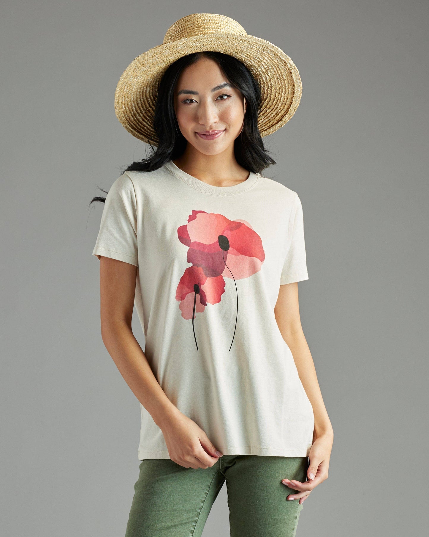 Watercolor Peony Tee