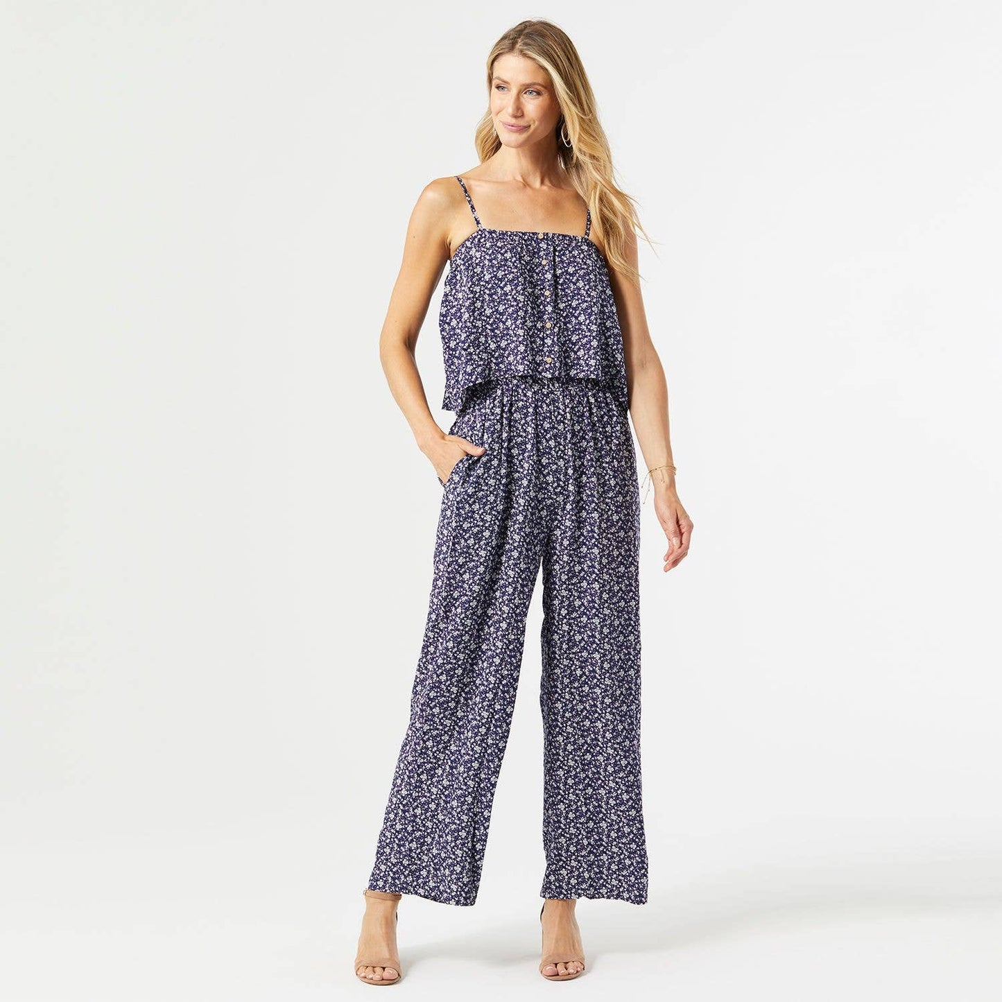 Navy/White Queens Ruffle Top Jumper