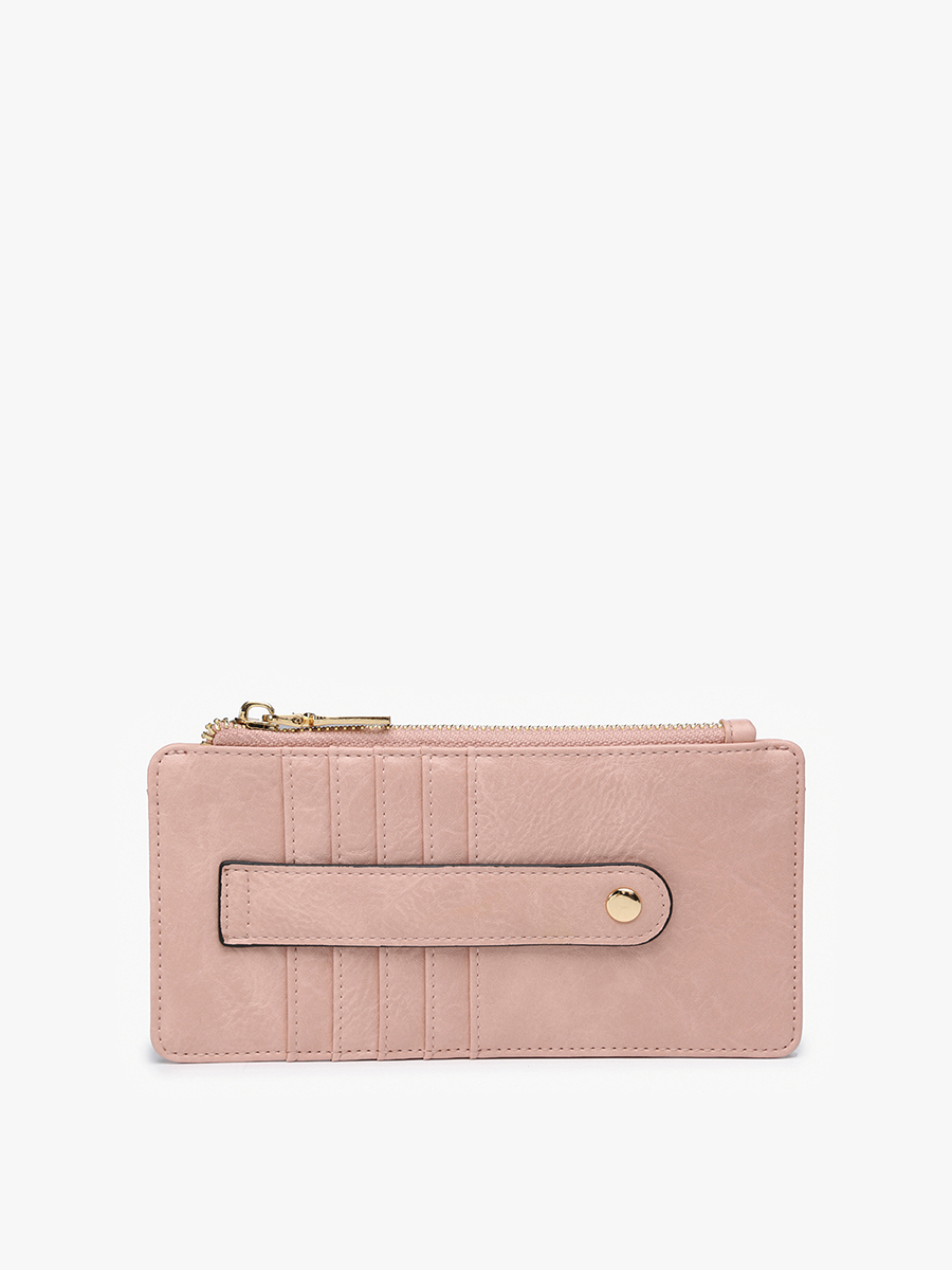 Dusty Pink Saige Slim Card Holder Wallet