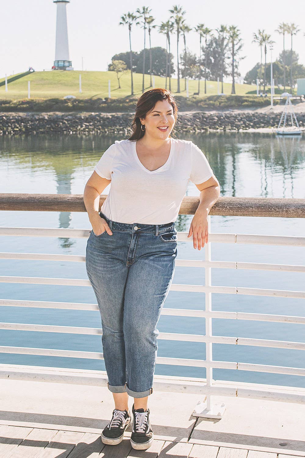 PLUS SIZE CUFFED STRETCH BOYFRIEND