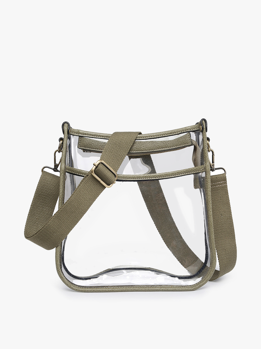 Posie Clear Crossbody w/ Vegan Leather