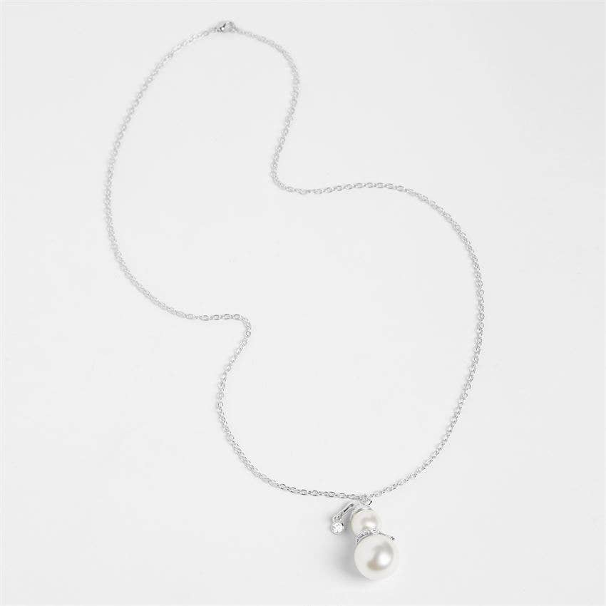 Pearl Snowman Necklace