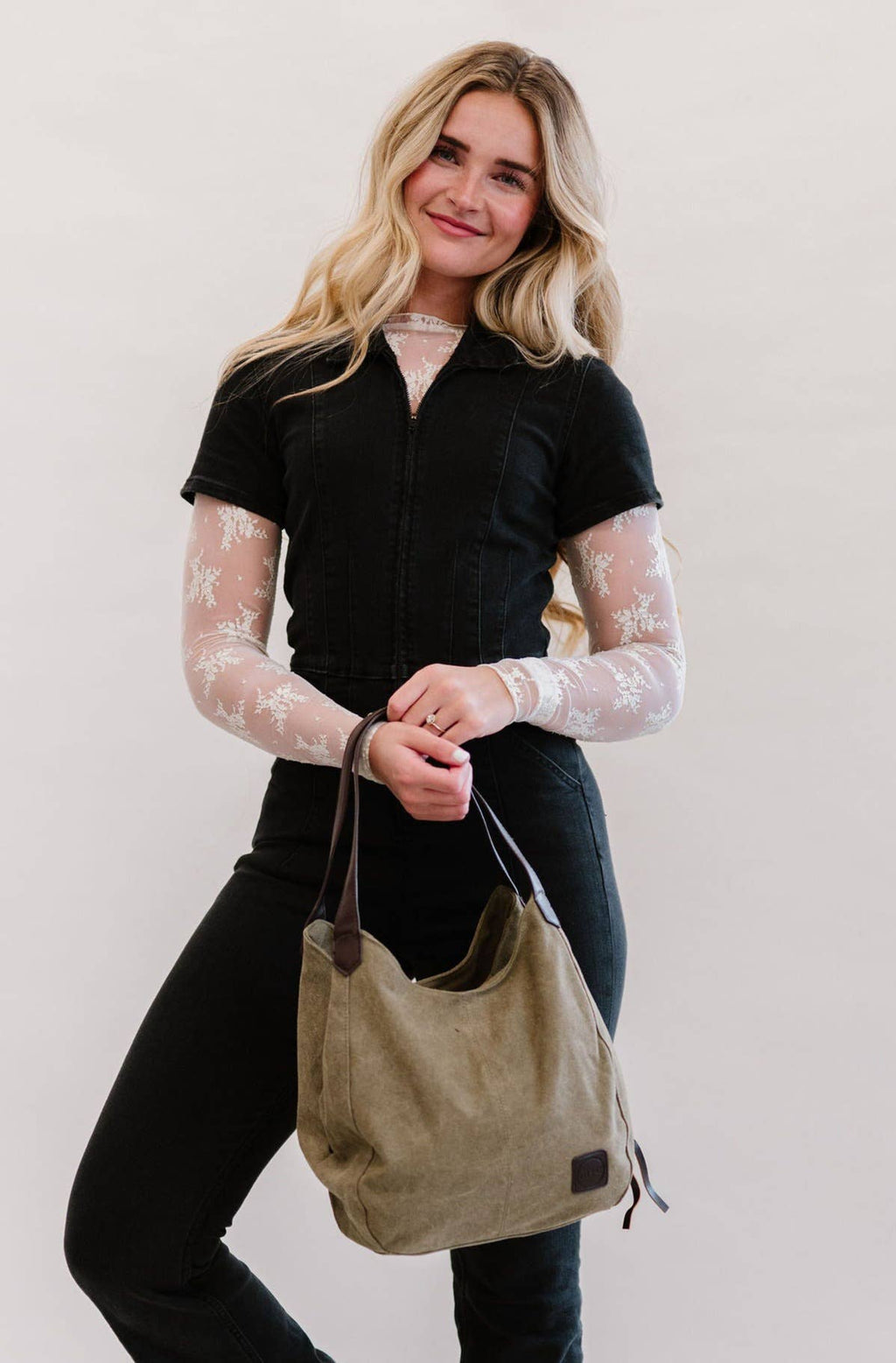 modern and chic - Anniston Canvas Hobo Bag