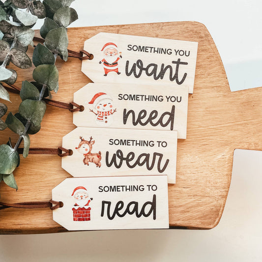 Mindful Gifting Tags | Want, Need, Wear, Read | Cute Knotty Design Co.