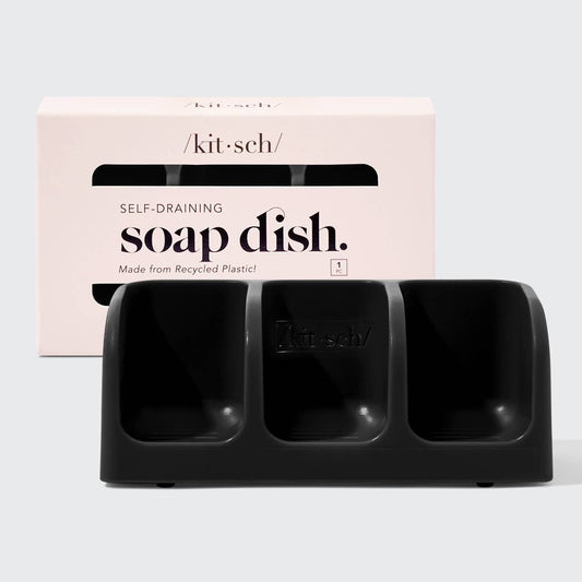 Self-Draining Soap Dish - Black Core KITSCH