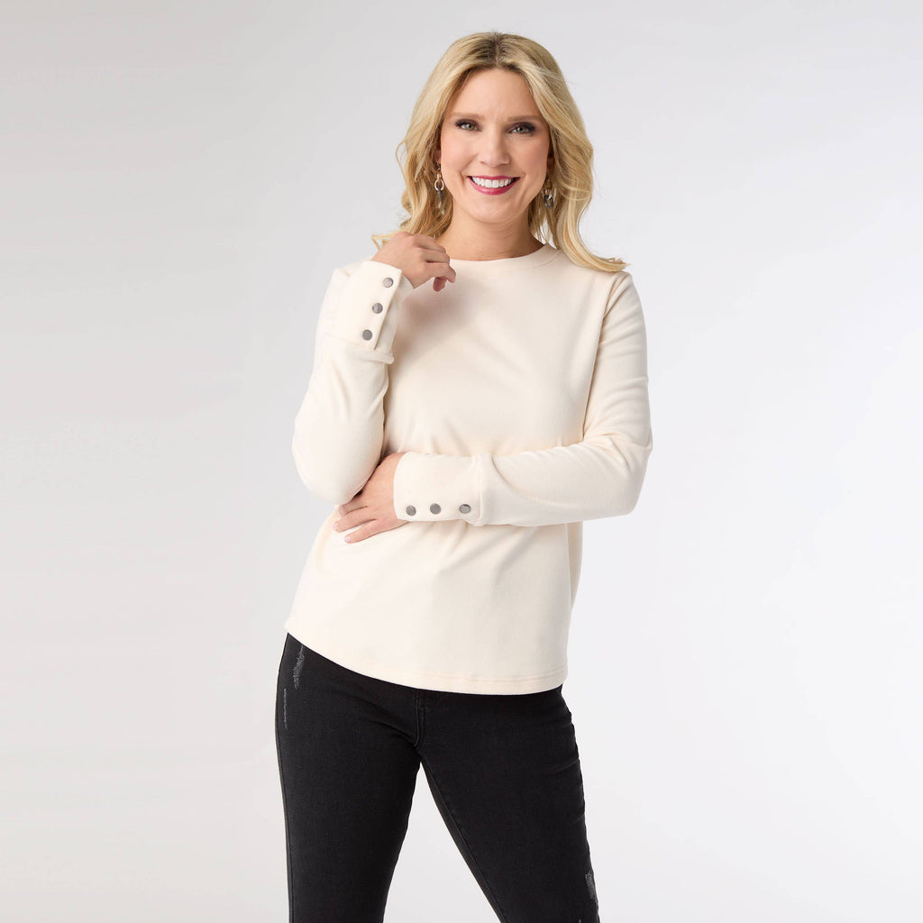 COCO + CARMEN - Alexis Super Soft Top with Snap Cuff