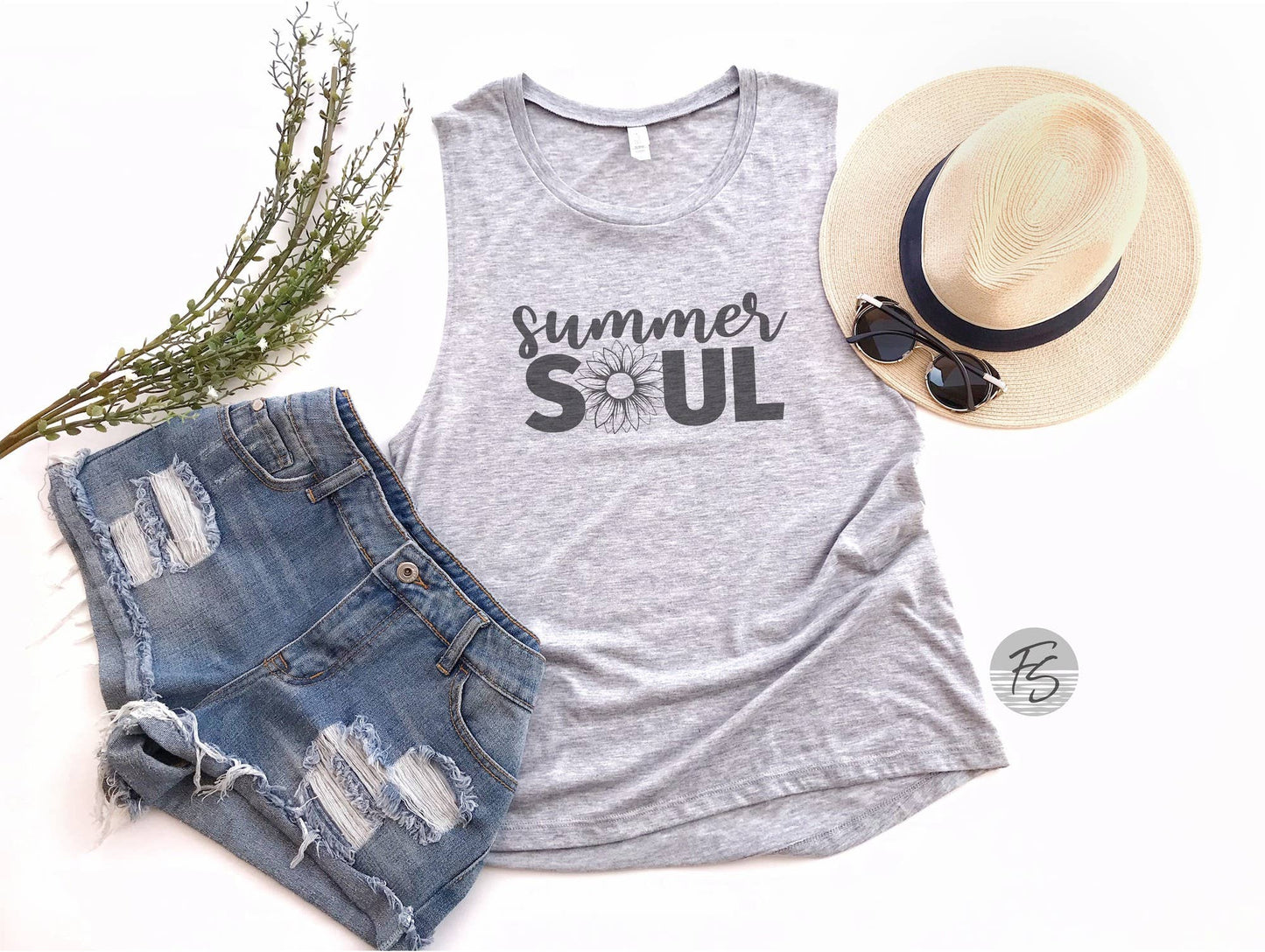 Summer Soul Muscle Tank Top Spring-Summer Flowing Sun